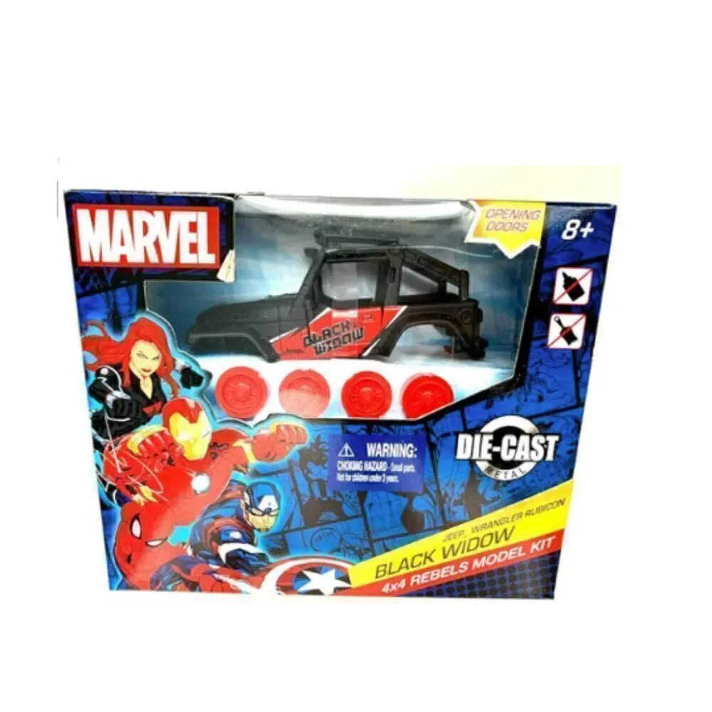 Marvel 4X4 Rebels Model Kit Easy Assembly - Black Widow Wrangler Rubicon